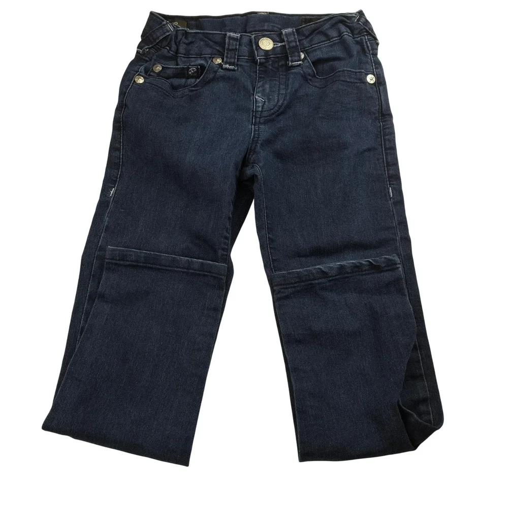 True Religion‎ Geno Relaxed Slim Kids Jeans Dark Wash Blue Size 8